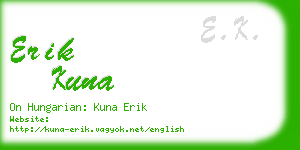 erik kuna business card